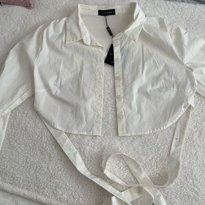 JLux label backless long sleeve top